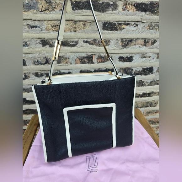 LUANA Elegant Black and White Women's Bag